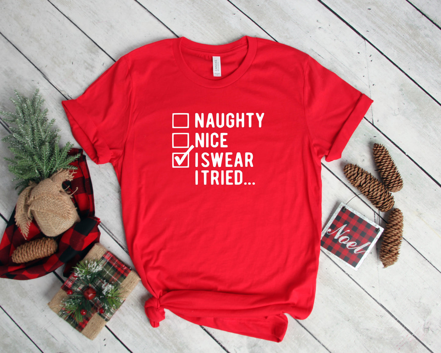 I Swear I Tried Shirt, Funny Christmas Shirts, Christmas Shirt