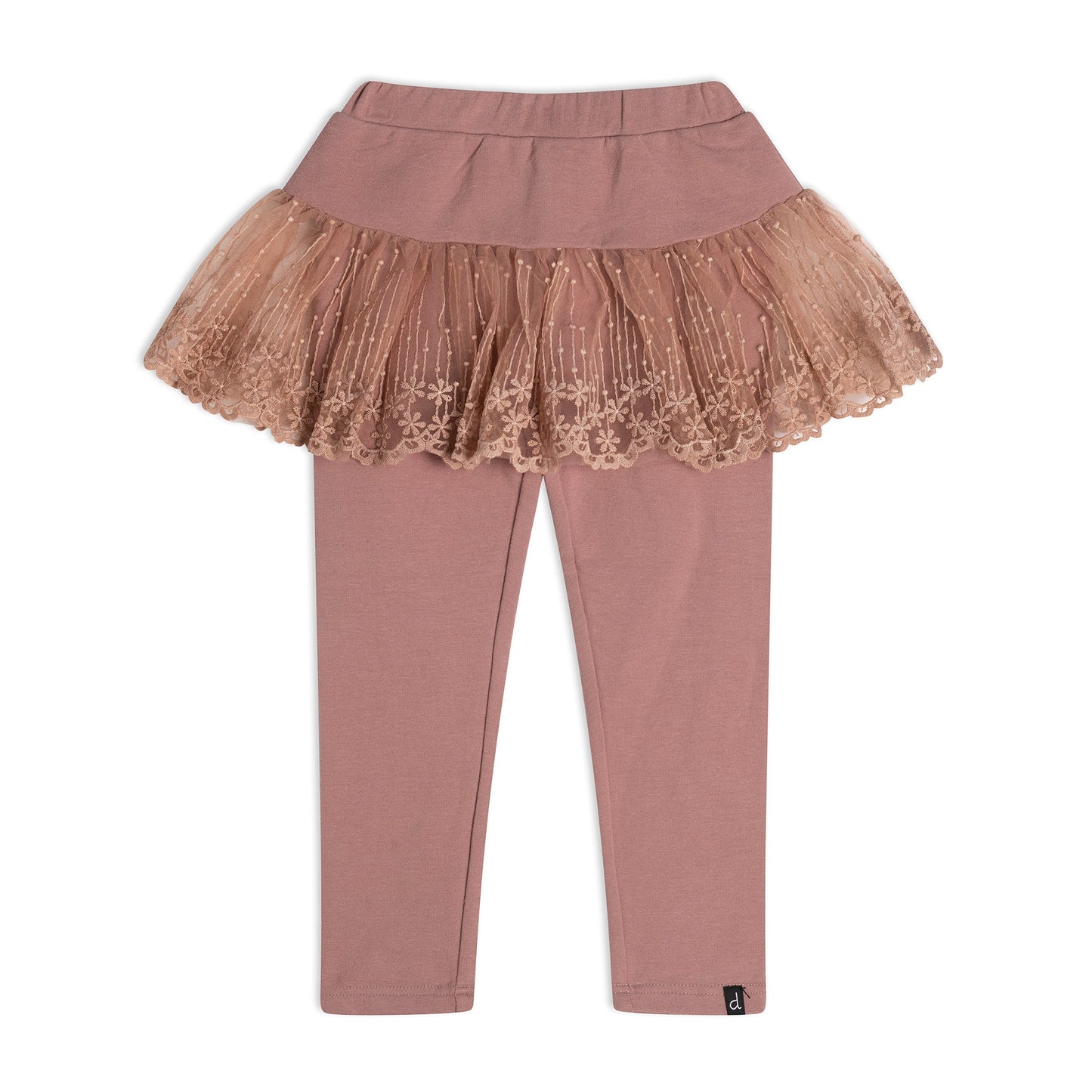 Lace Skirt Legging Old Pink